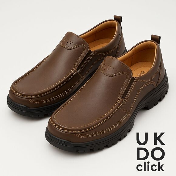 Dream seek Other - Dream Seek Men’s Slip-On Loafers Brown Comfort Casual Shoes Size 7.5